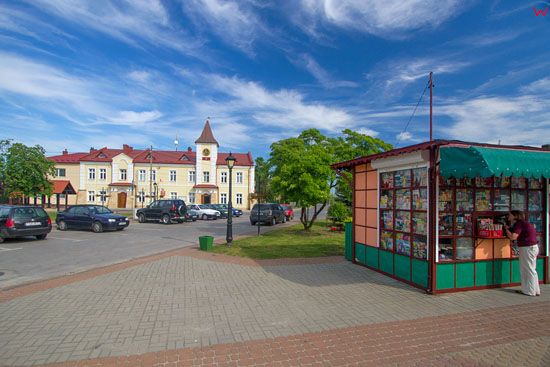 Baranow Sandomierski - rynek miasta. EU, Pl, Podkarpackie.